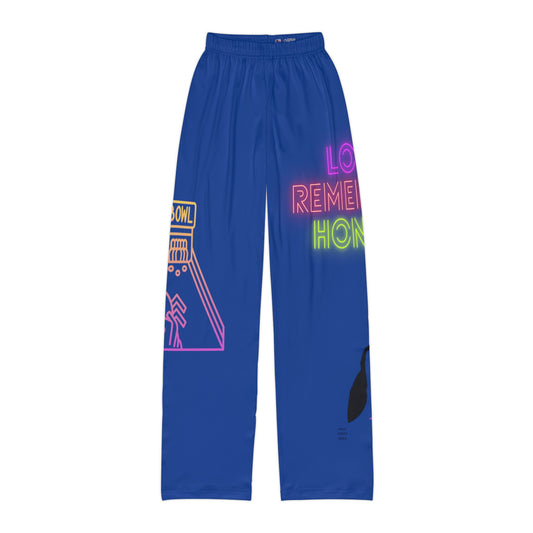 Kids Pajama Pants: Bowling Dark Blue