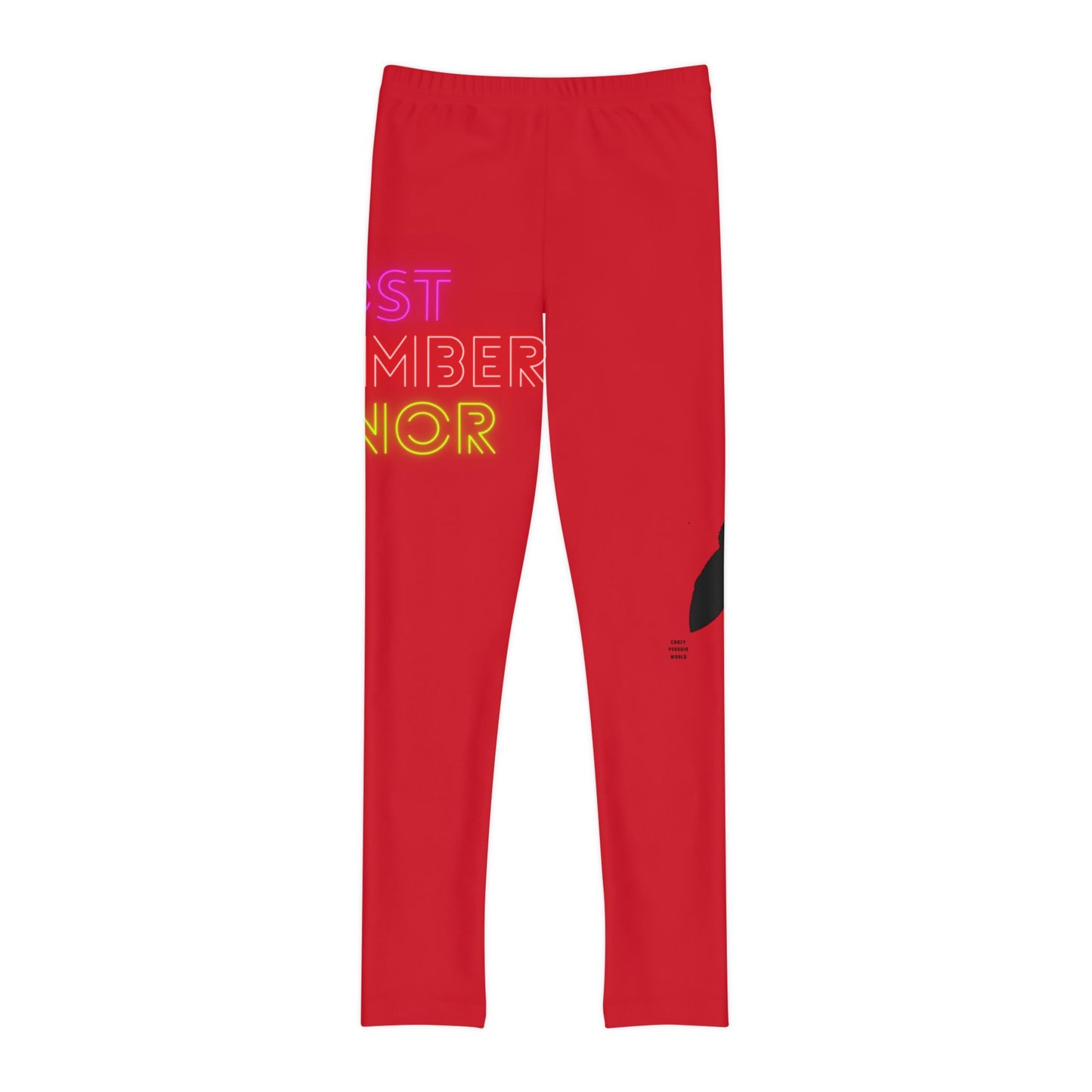 Youth Full-Length Leggings: Lost Remember Honor Dark Red