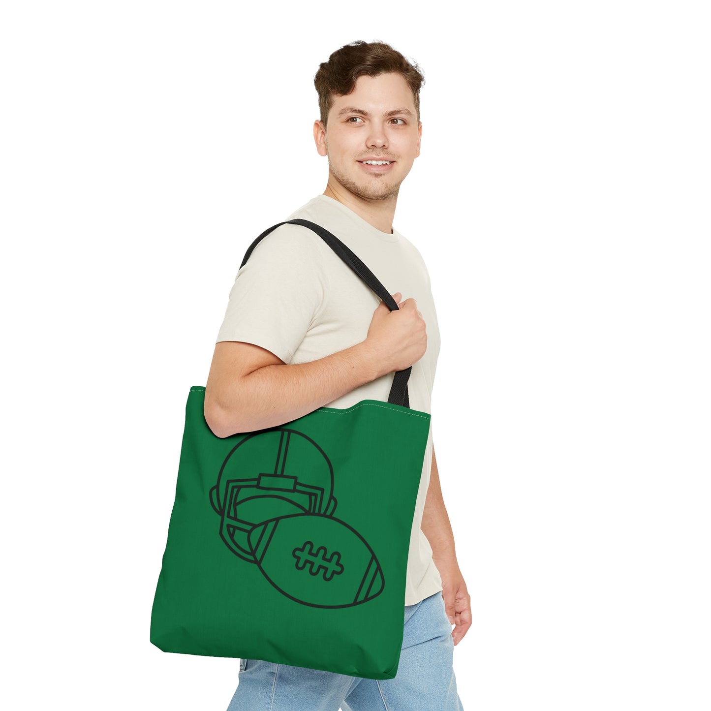 Tote Bag: Football Dark Green