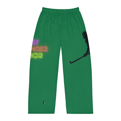 Men's Pajama Pants: Hockey Dark Green