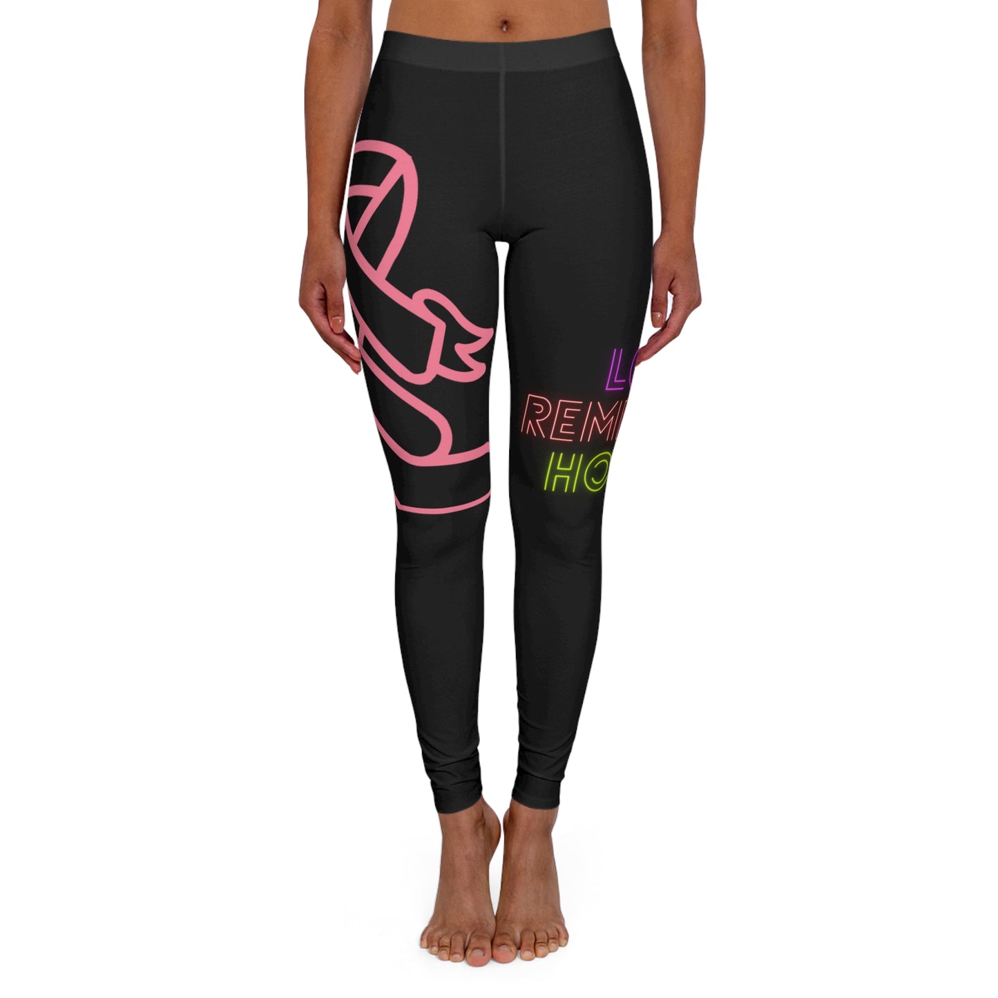 Women's Spandex Leggings: Fight Cancer Black