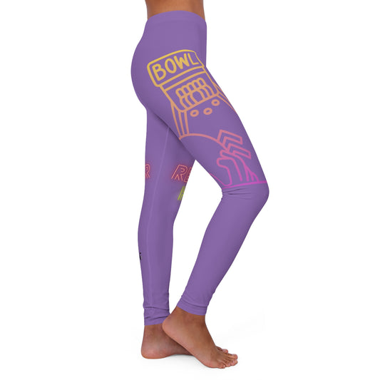 Women's Spandex Leggings: Bowling Lite Purple