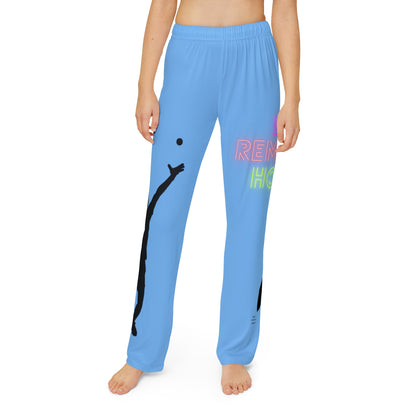 Kids Pajama Pants: Tennis Lite Blue