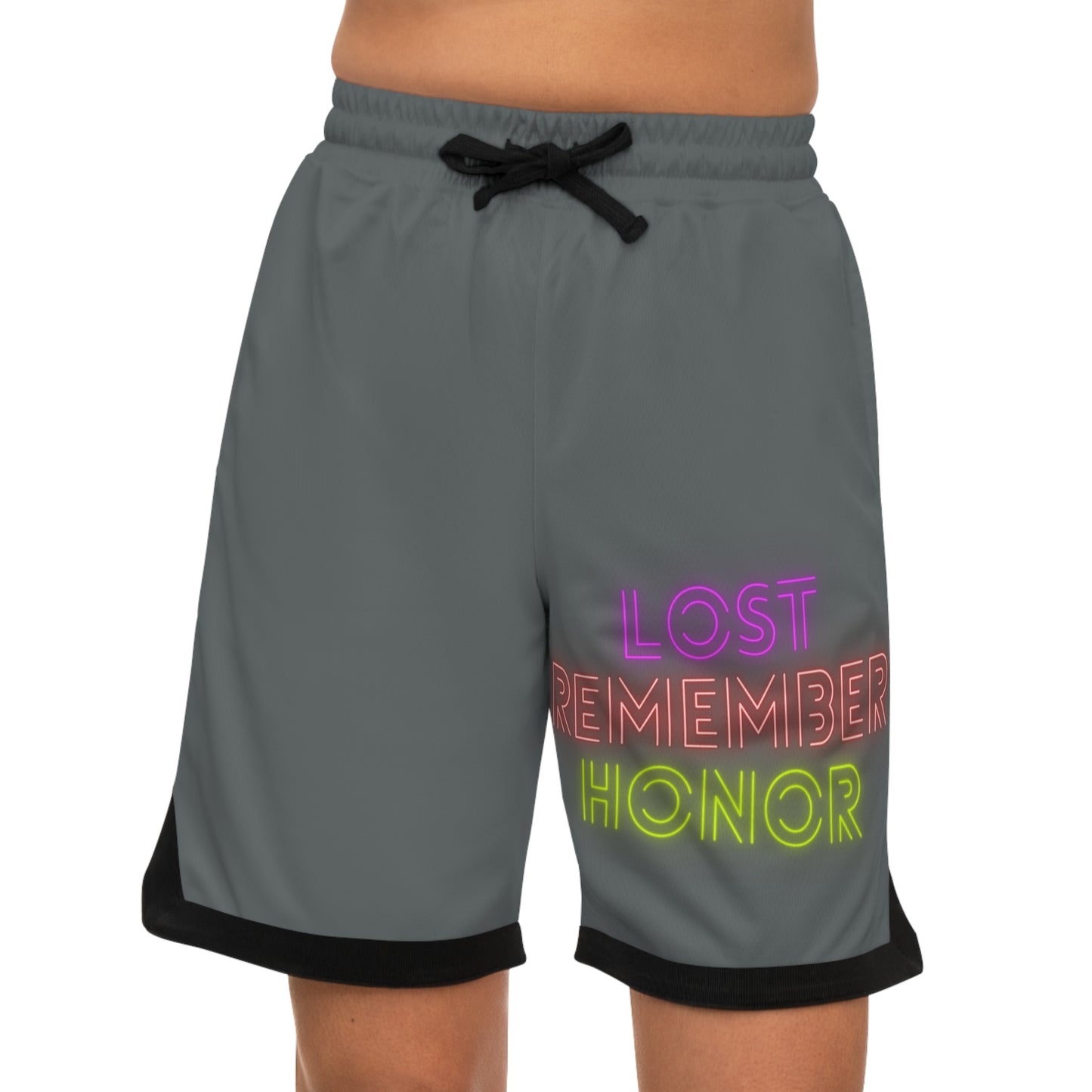 Basketball Rib Shorts: Lost Remember Honor Dark Grey