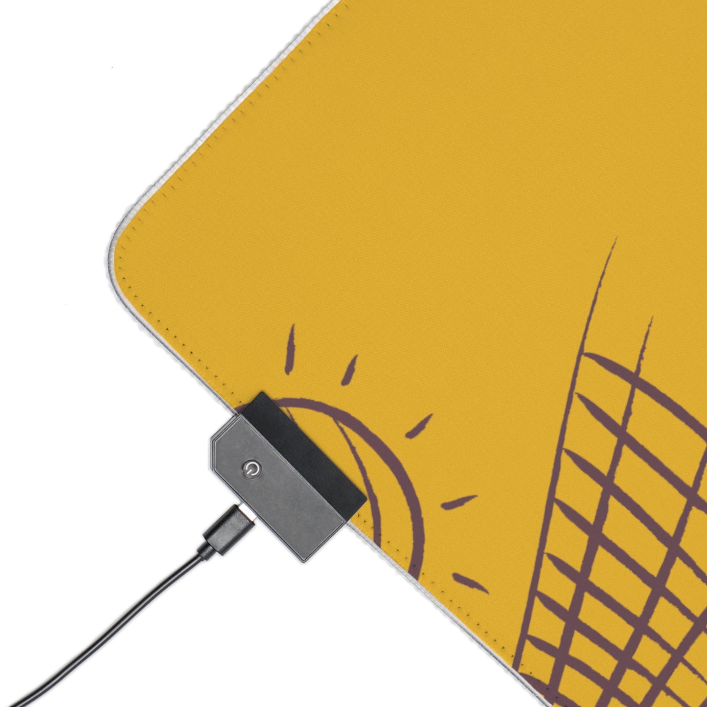 LED Gaming Mouse Pad: Volleyball Yellow