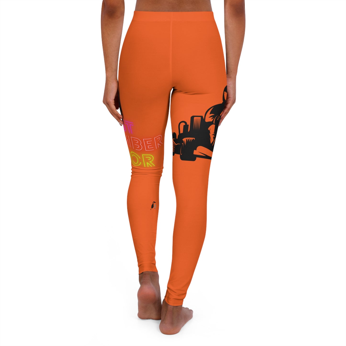 Women's Spandex Leggings: Racing Orange