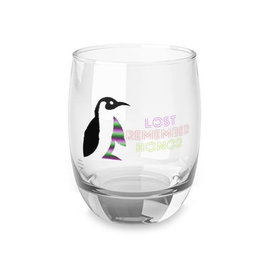 Whiskey Glass Crazy Penguin World Logo