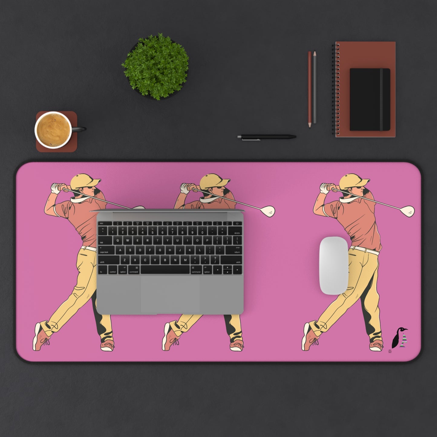 Desk Mat: Golf Lite Pink