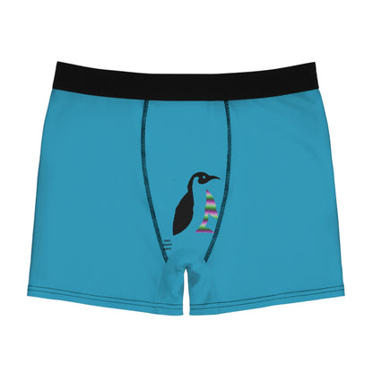 Men's Boxer Briefs: LGBTQ Pride Turquoise