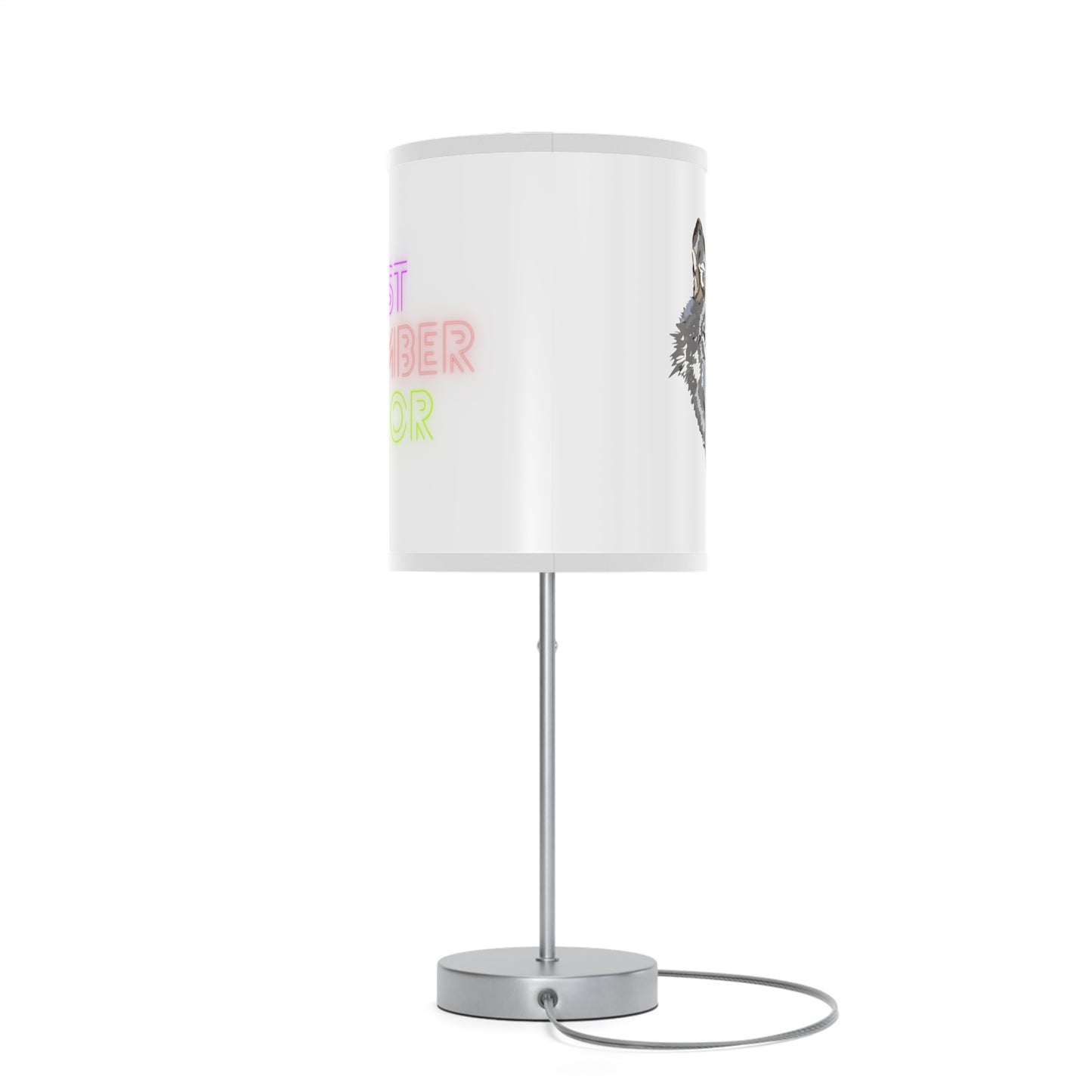 Lamp on a Stand, US|CA plug: Wolves White