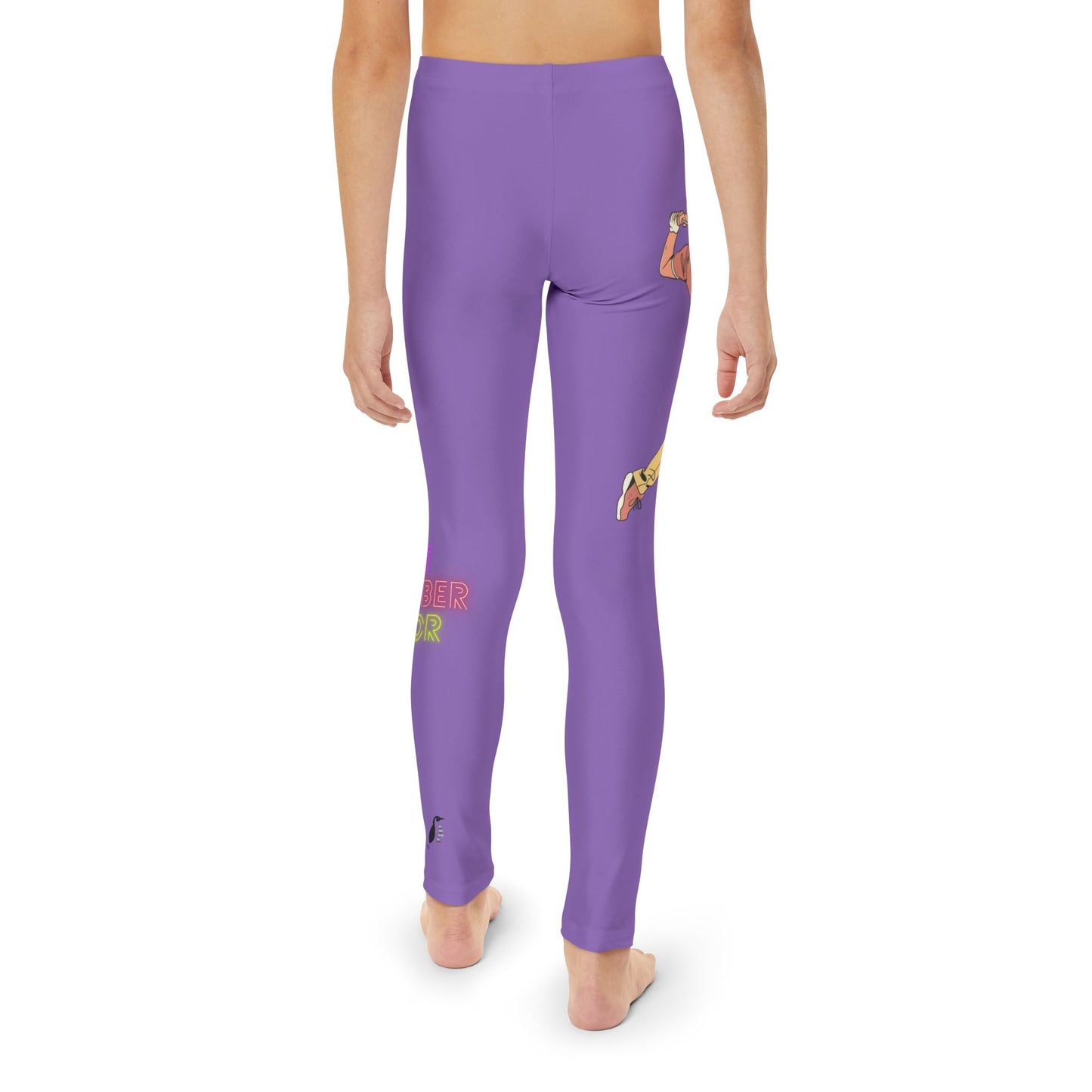 Youth Full-Length Leggings: Golf Lite Purple