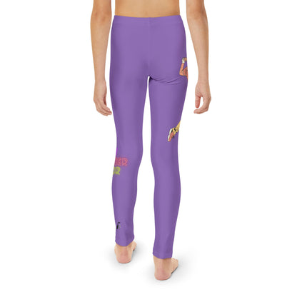 Youth Full-Length Leggings: Golf Lite Purple