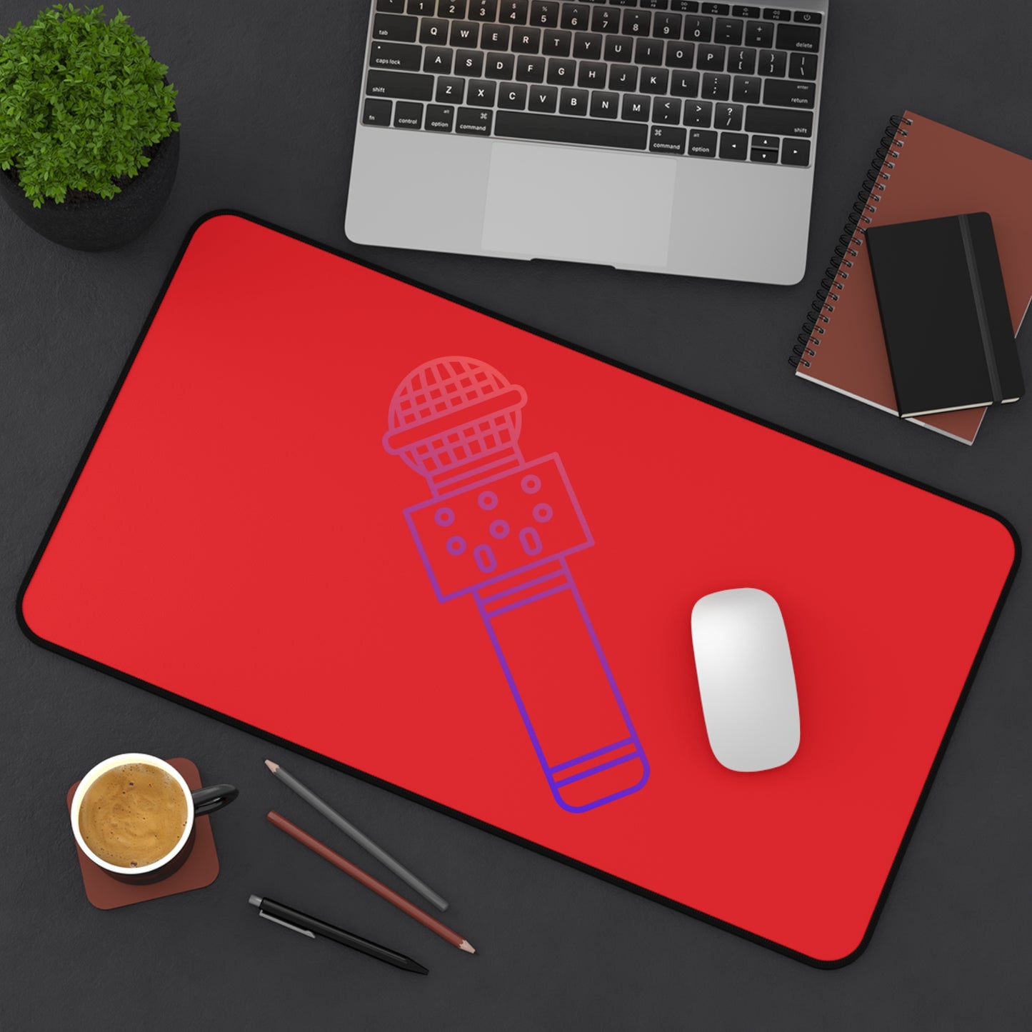 Desk Mat: Music Red