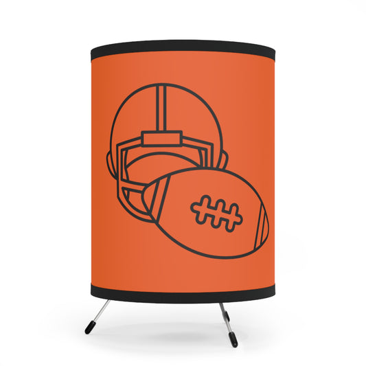 Tripod Lamp with High-Res Printed Shade, US\CA plug: Football Orange