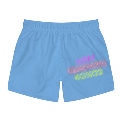 Swim Trunks: Crazy Penguin World Logo Lite Blue