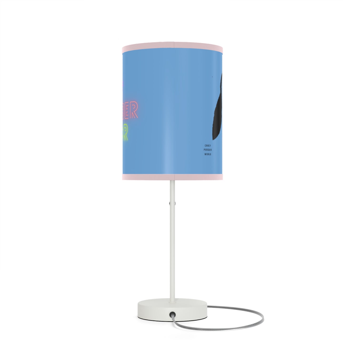 Lamp on a Stand, US|CA plug: Crazy Penguin World Logo Lite Blue