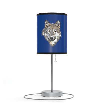 Lamp on a Stand, US|CA plug: Wolves Dark Blue