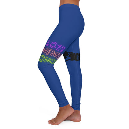 Women's Spandex Leggings: Racing Dark Blue