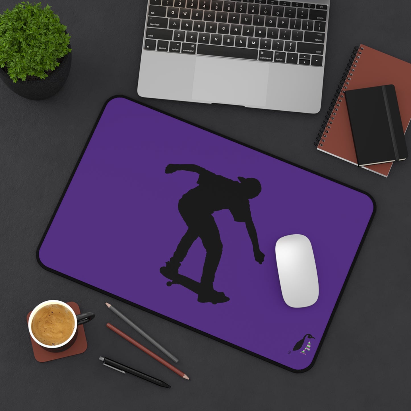 Desk Mat: Skateboarding Purple