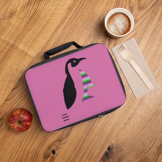 Lunch Bag: Crazy Penguin World Logo Lite Pink