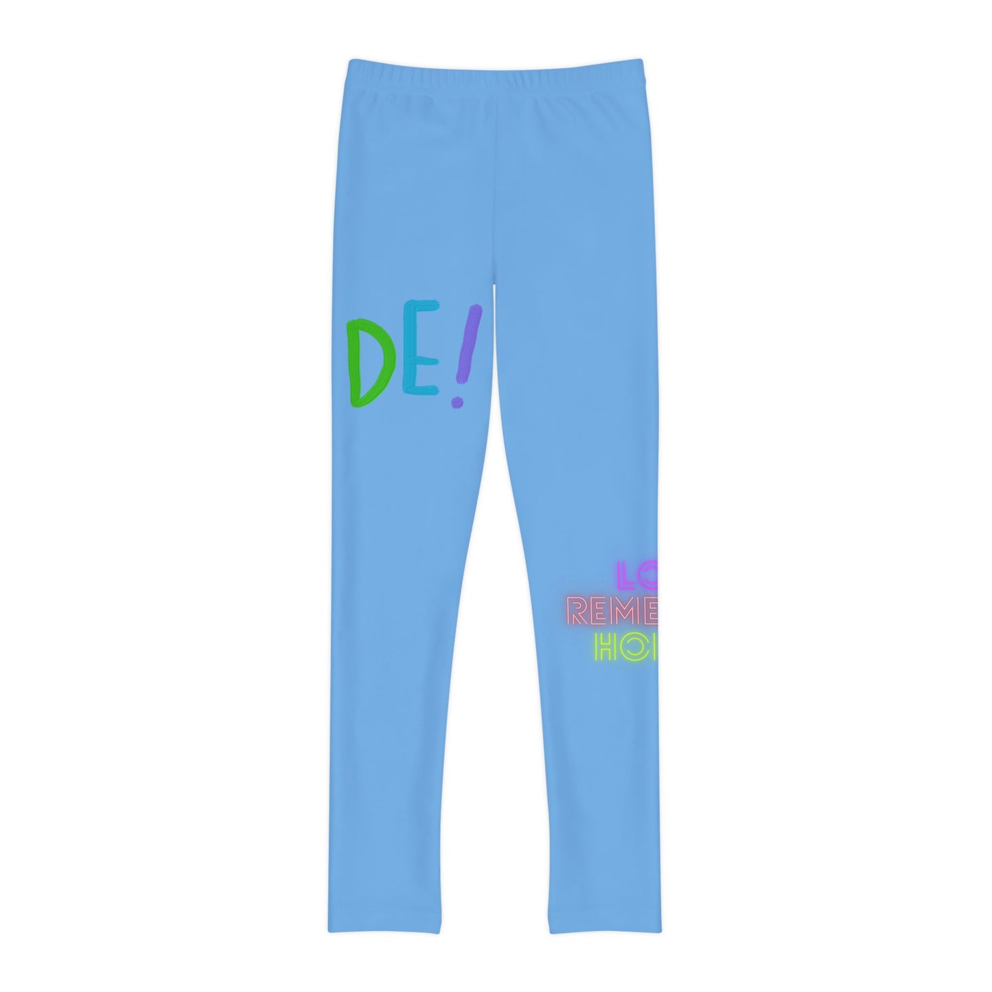 Youth Full-Length Leggings: LGBTQ Pride Lite Blue