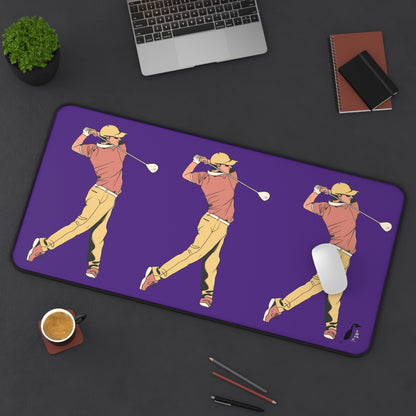 Desk Mat: Golf Purple