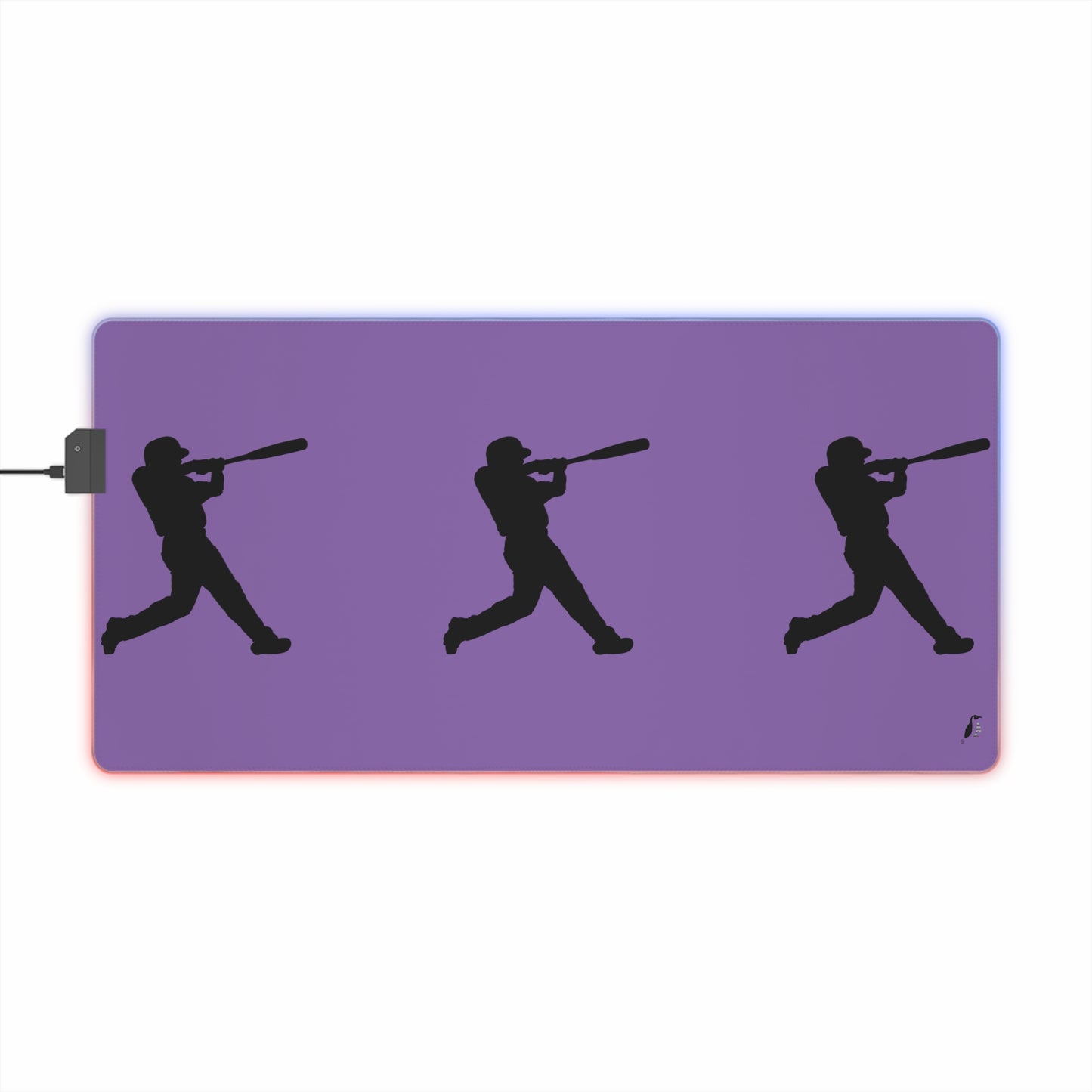 LED Gaming Mouse Pad: Baseball Lite Purple