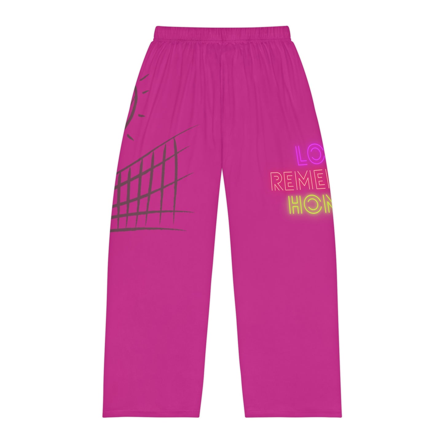 Men's Pajama Pants: Volleyball Pink