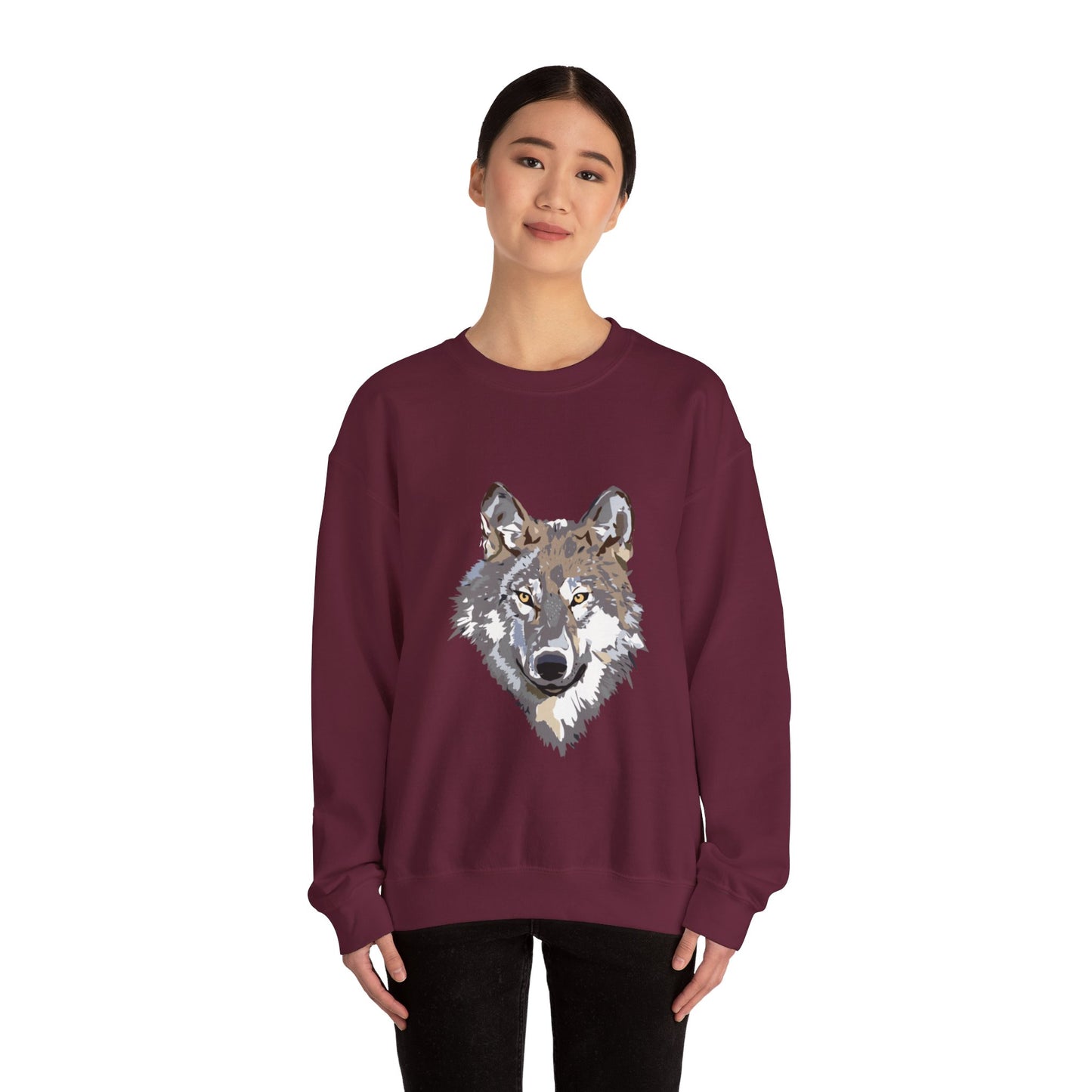 Heavy Blend™ Crewneck Sweatshirt: Wolves #1