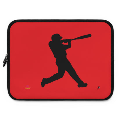 Laptop Sleeve: Baseball Red