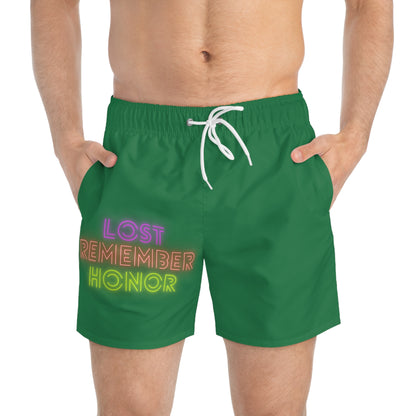 Swim Trunks: Lost Remember Honor Dark Green