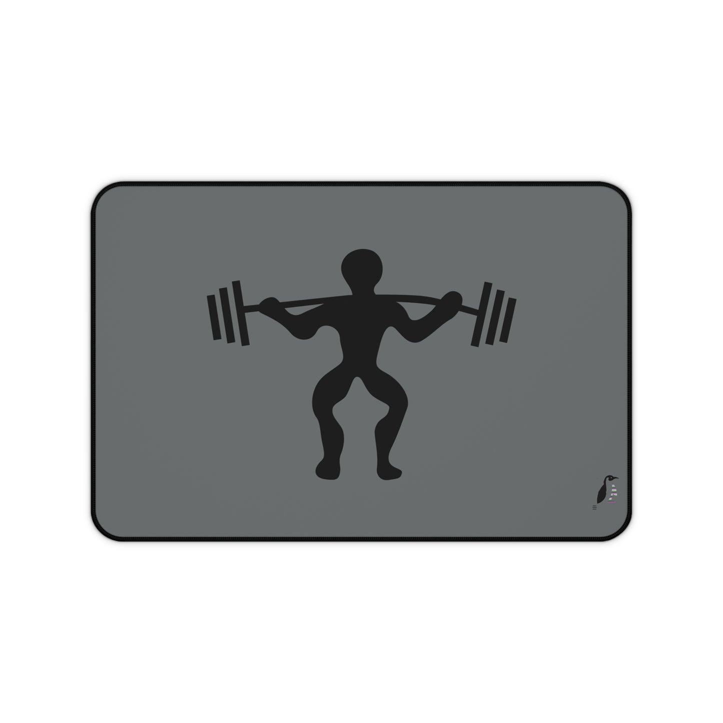 Desk Mat: Weightlifting Dark Grey