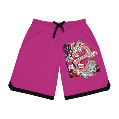 Basketball Rib Shorts: Dragons Pink