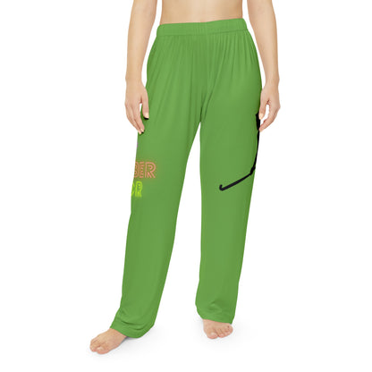 Women's Pajama Pants: Hockey Green