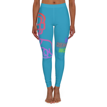 Women's Spandex Leggings: Gaming Turquoise