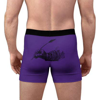 Men's Boxer Briefs: Writing Purple