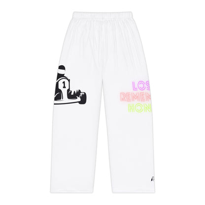 Pambabaeng Pajama Pants: Racing White 