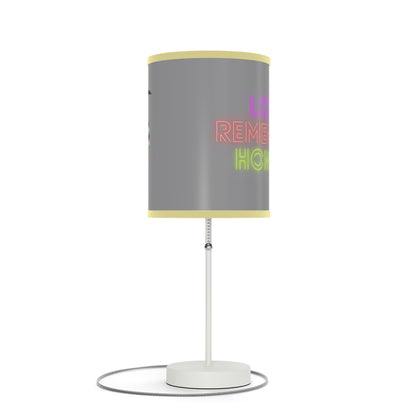 Lamp on a Stand, US|CA plug: Crazy Penguin World Logo Grey