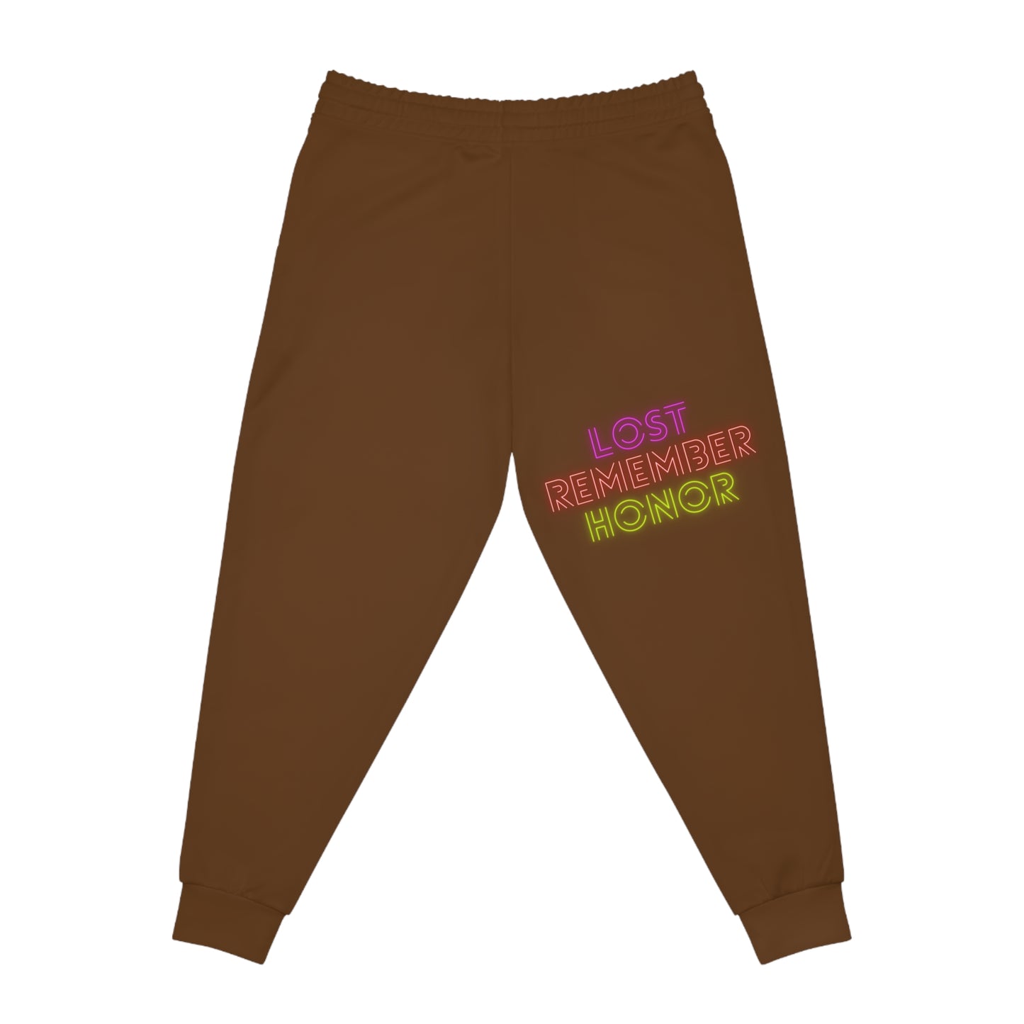 Athletic Joggers: Crazy Penguin World Logo Brown