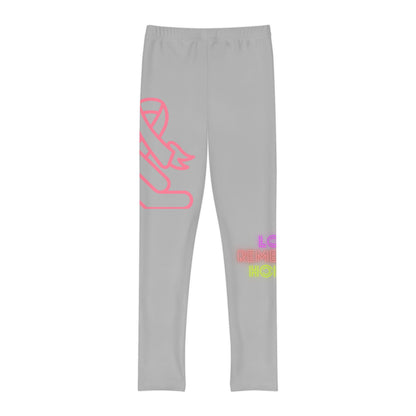 Youth Full-Length Leggings: Fight Cancer Lite Grey