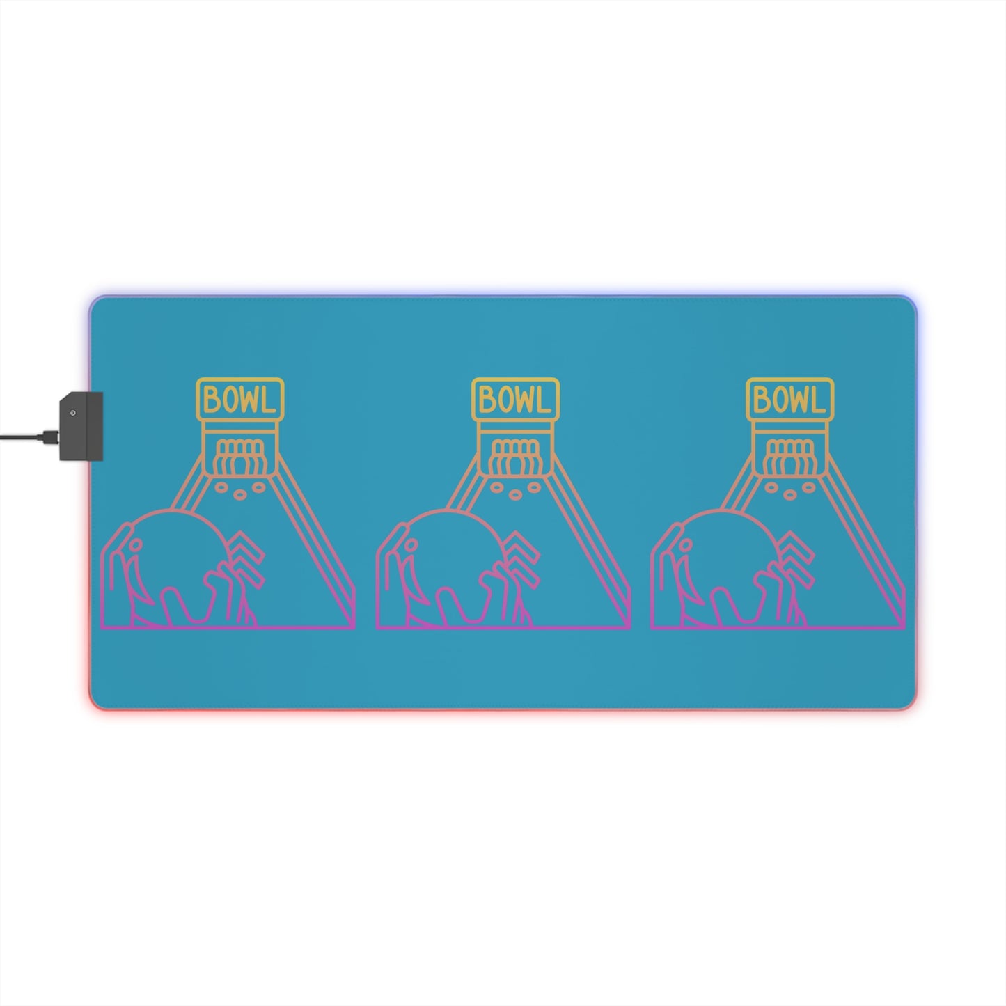 LED Gaming Mouse Pad: Bowling Turquoise