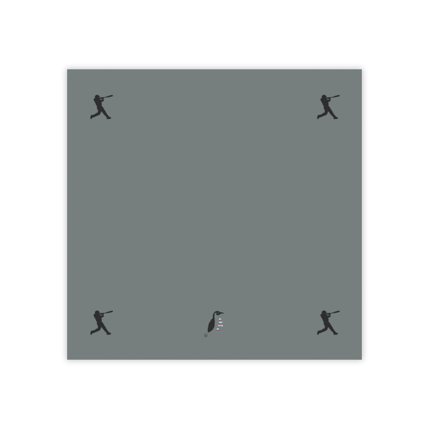 Post-it® Note Pads: Baseball Dark Grey