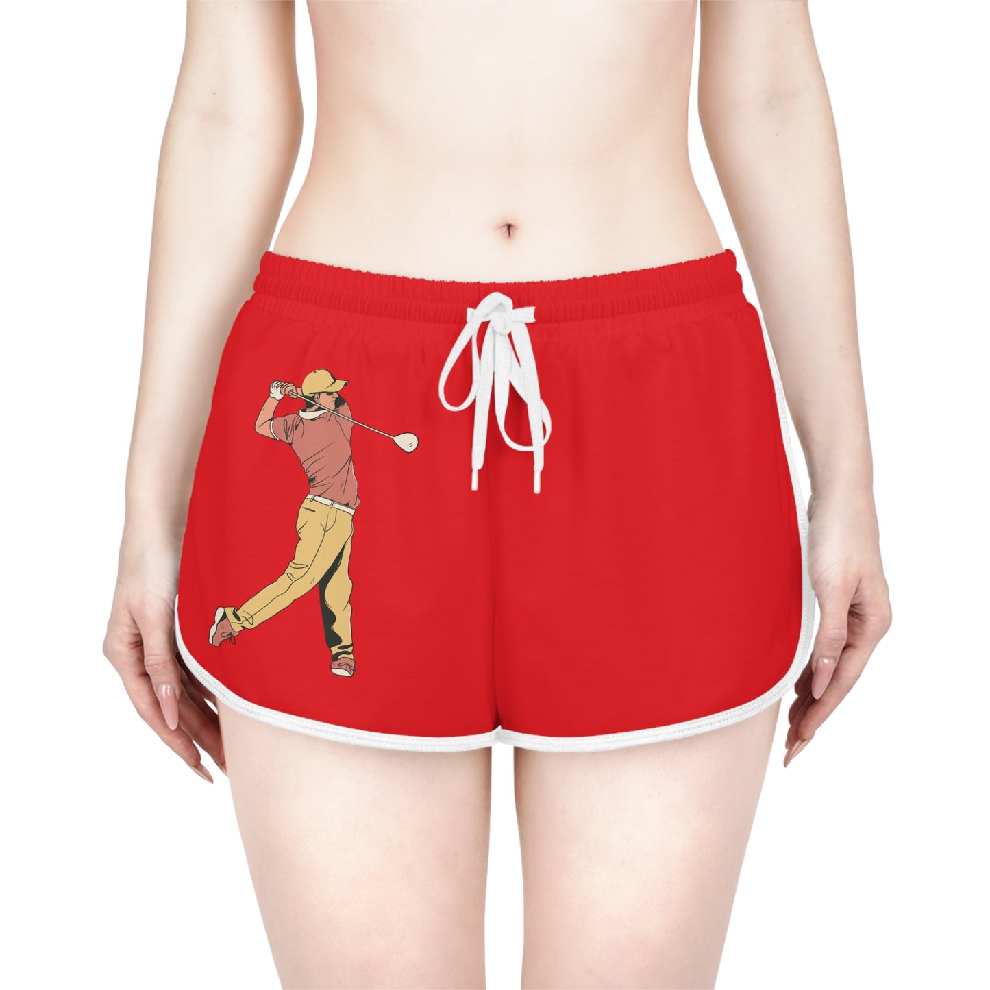 Women's Relaxed Shorts: Golf Red