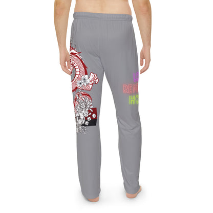 Men's Pajama Pants: Dragons Grey