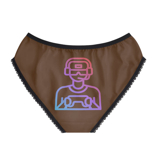 Women's Briefs: Gaming Brown