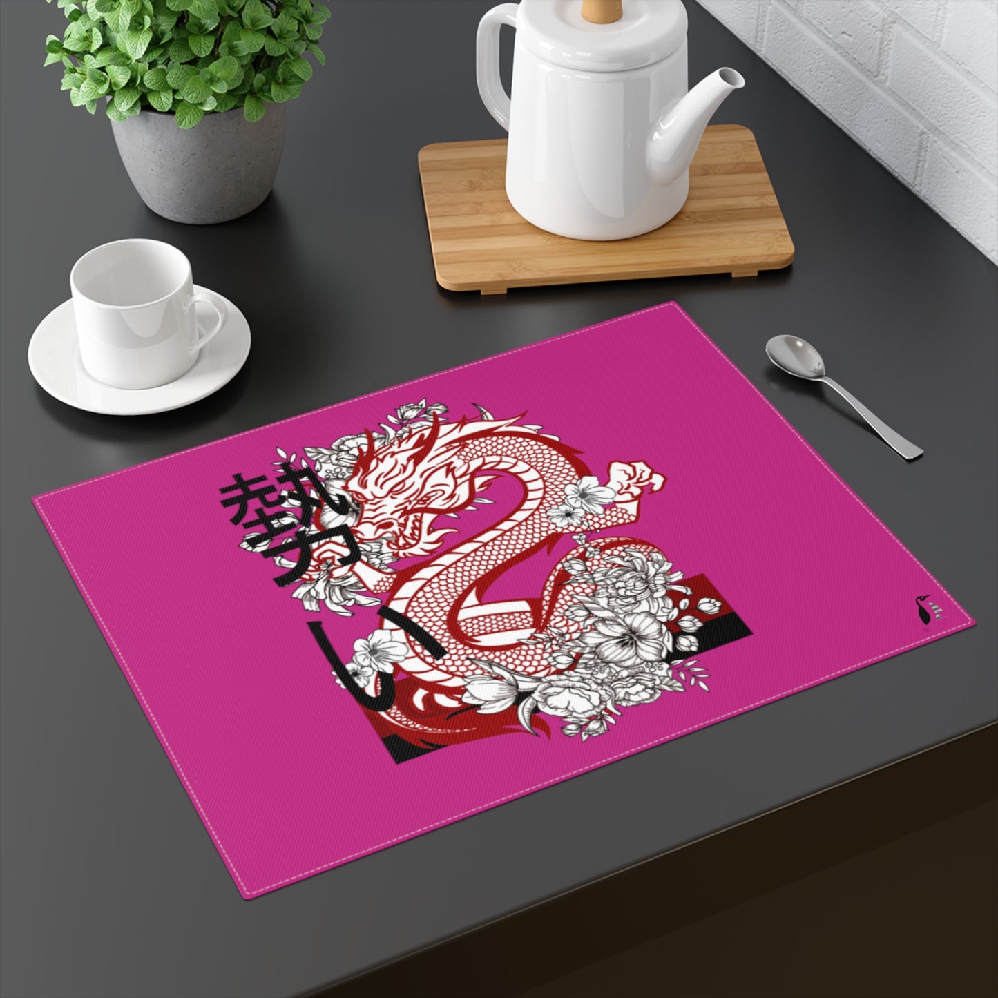 Placemat, 1pc; Dragons Pink