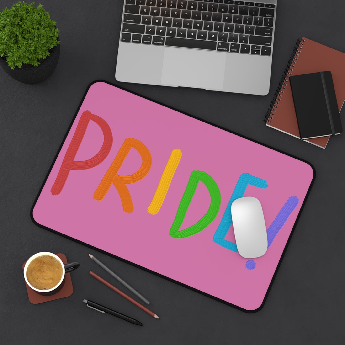 Desk Mat: LGBTQ Pride Lite Pink