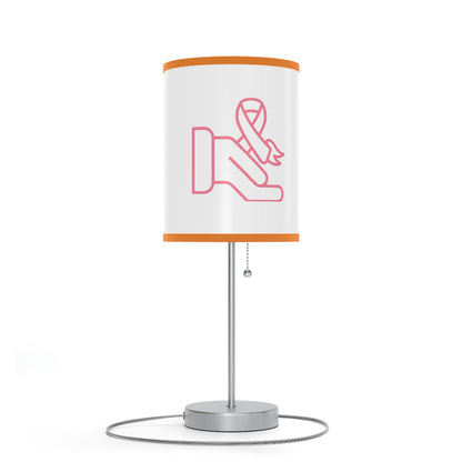 Lamp on a Stand, US|CA plug: Fight Cancer White