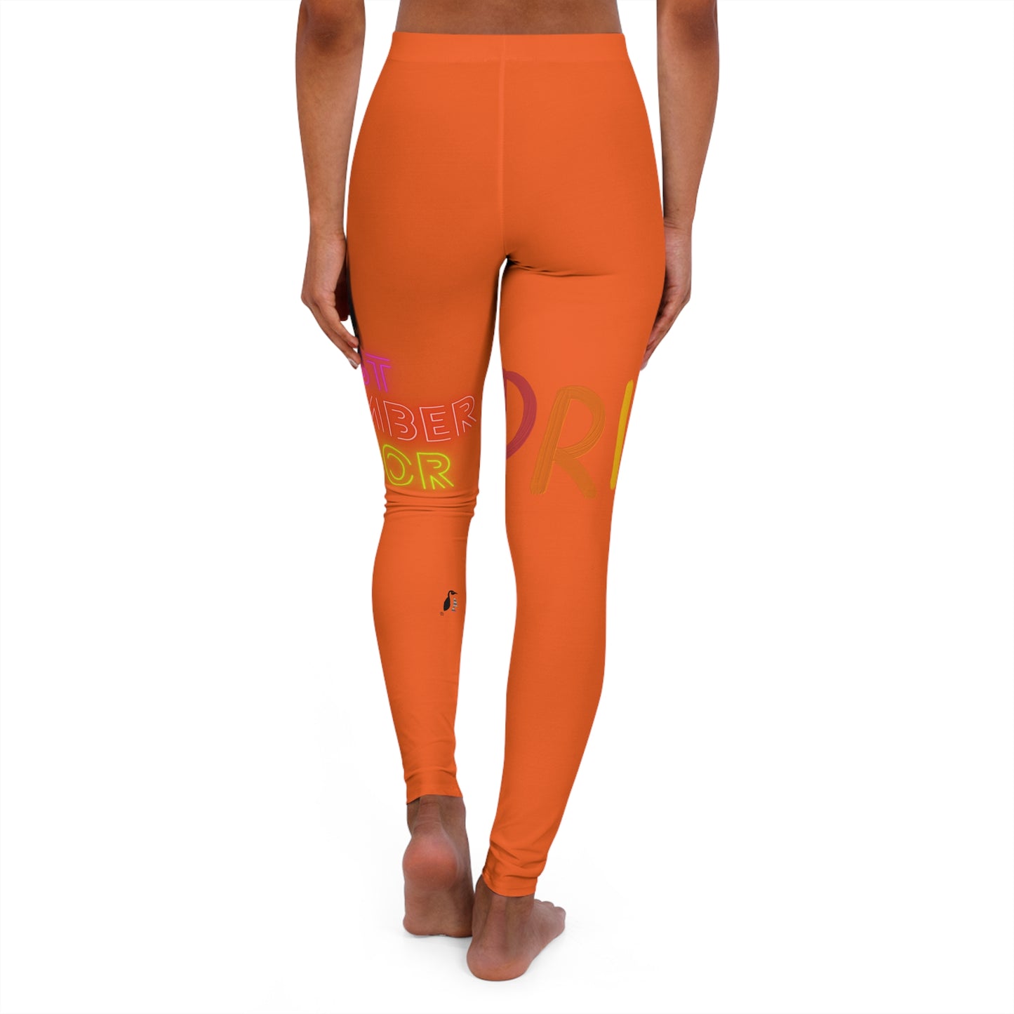 Women's Spandex Leggings: LGBTQ Pride Orange