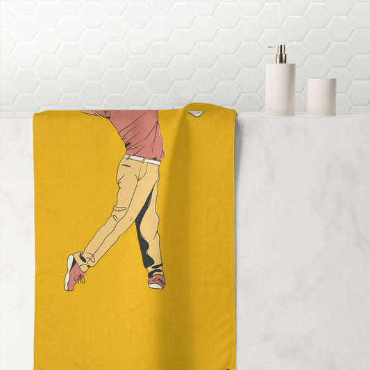 Mink-Cotton Towel: Golf Yellow